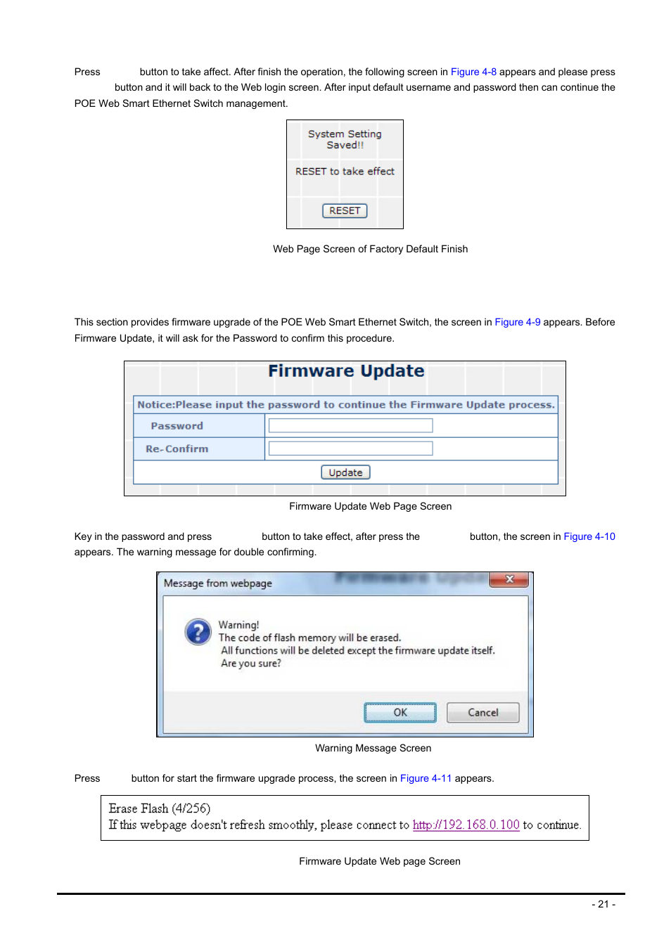 5 firmware update | PLANET FNSW-2400PS User Manual | Page 21 / 70