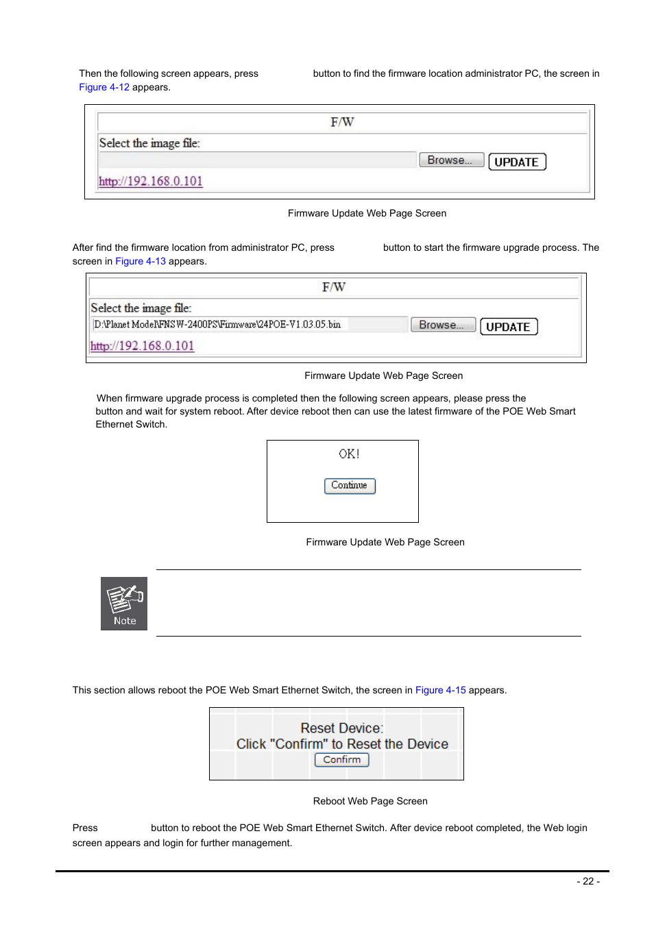 6 reboot | PLANET FNSW-2400PS User Manual | Page 22 / 70