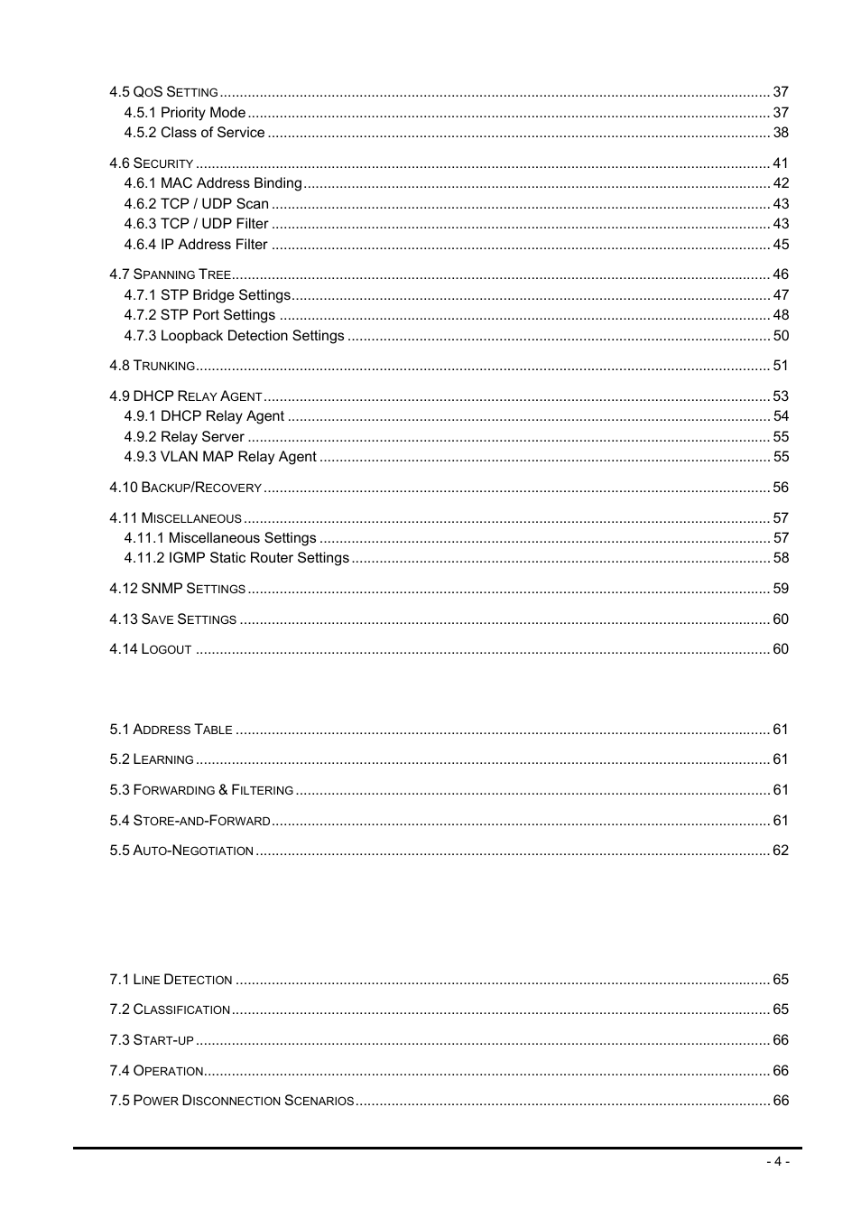 Switch operation | PLANET FNSW-2400PS User Manual | Page 4 / 70
