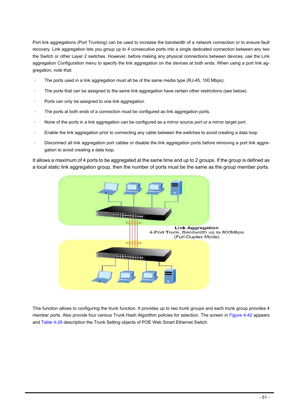 8 trunking, Runking | PLANET FNSW-2400PS User Manual | Page 51 / 70