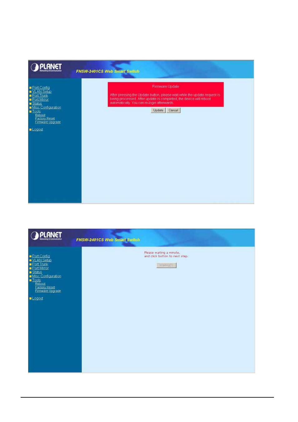 3 firmware upgrade | PLANET FNSW-2401CS User Manual | Page 27 / 38