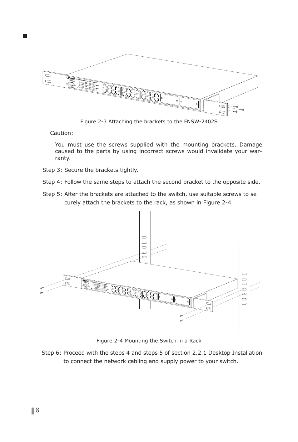 PLANET FNSW-2402S User Manual | Page 10 / 39