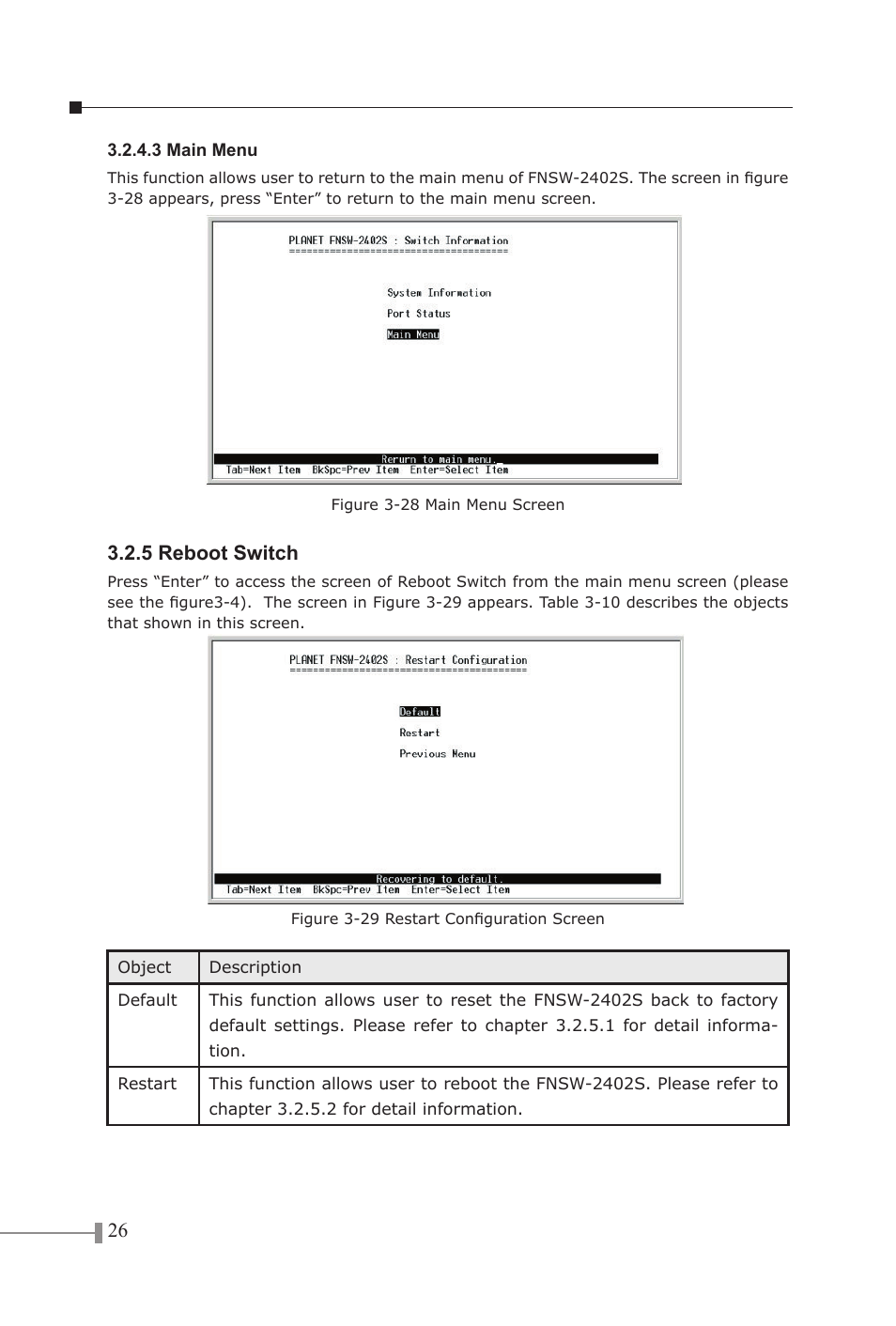 5 reboot switch | PLANET FNSW-2402S User Manual | Page 28 / 39