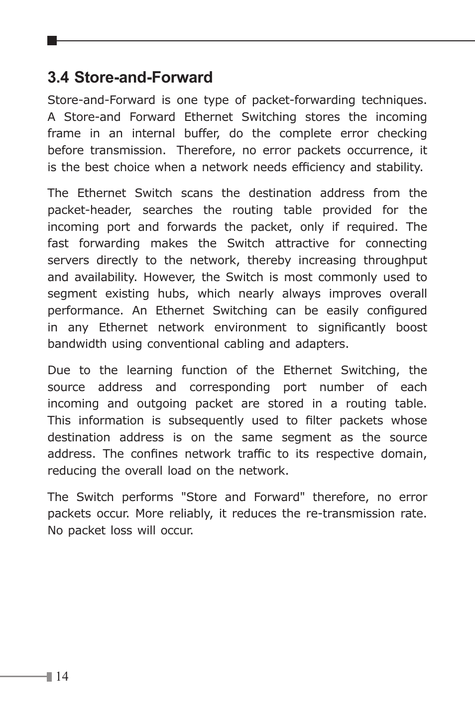 4 store-and-forward | PLANET FSD-805 User Manual | Page 14 / 20