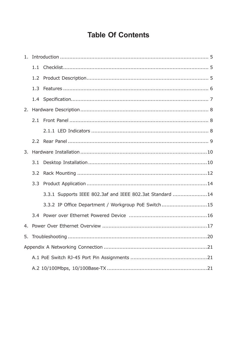 PLANET FSD-808HP User Manual | Page 4 / 24