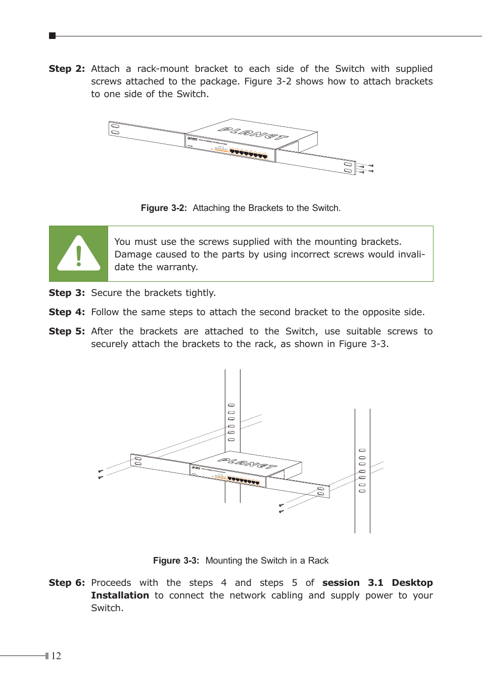 PLANET FSD-808P User Manual | Page 12 / 20