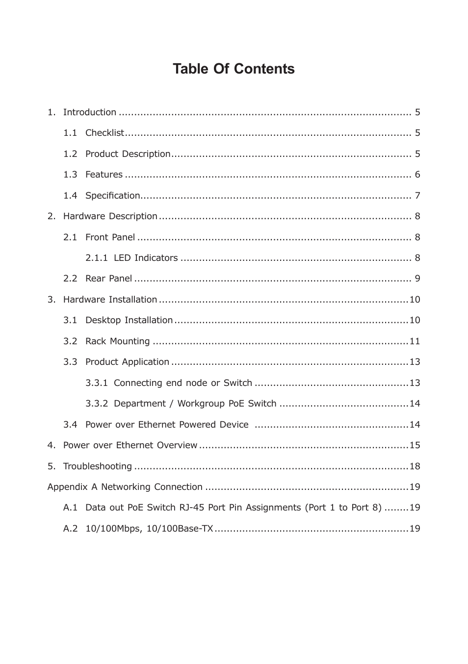 PLANET FSD-808P User Manual | Page 4 / 20