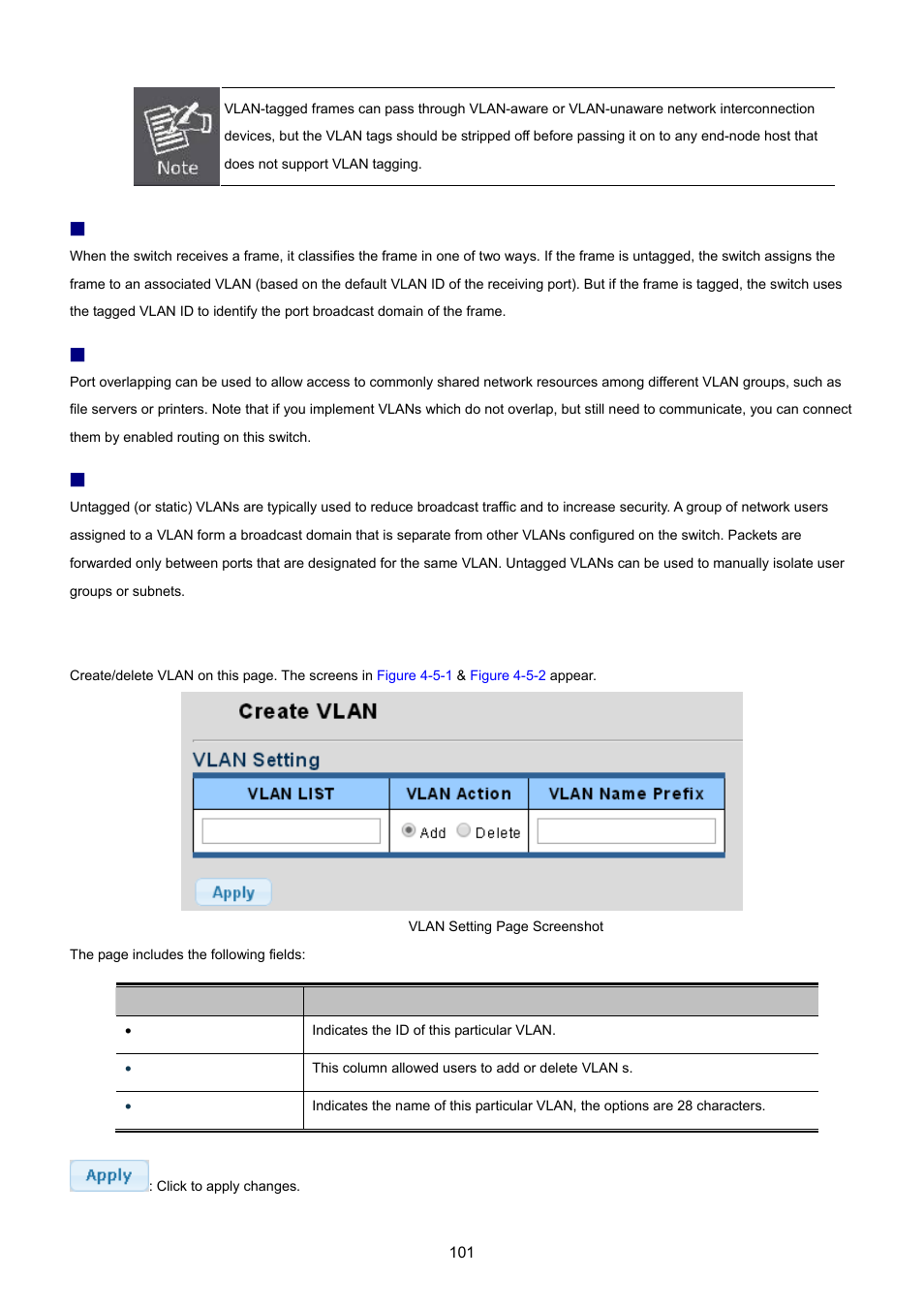 3 create vlan | PLANET GS-4210-24P2S User Manual | Page 101 / 346