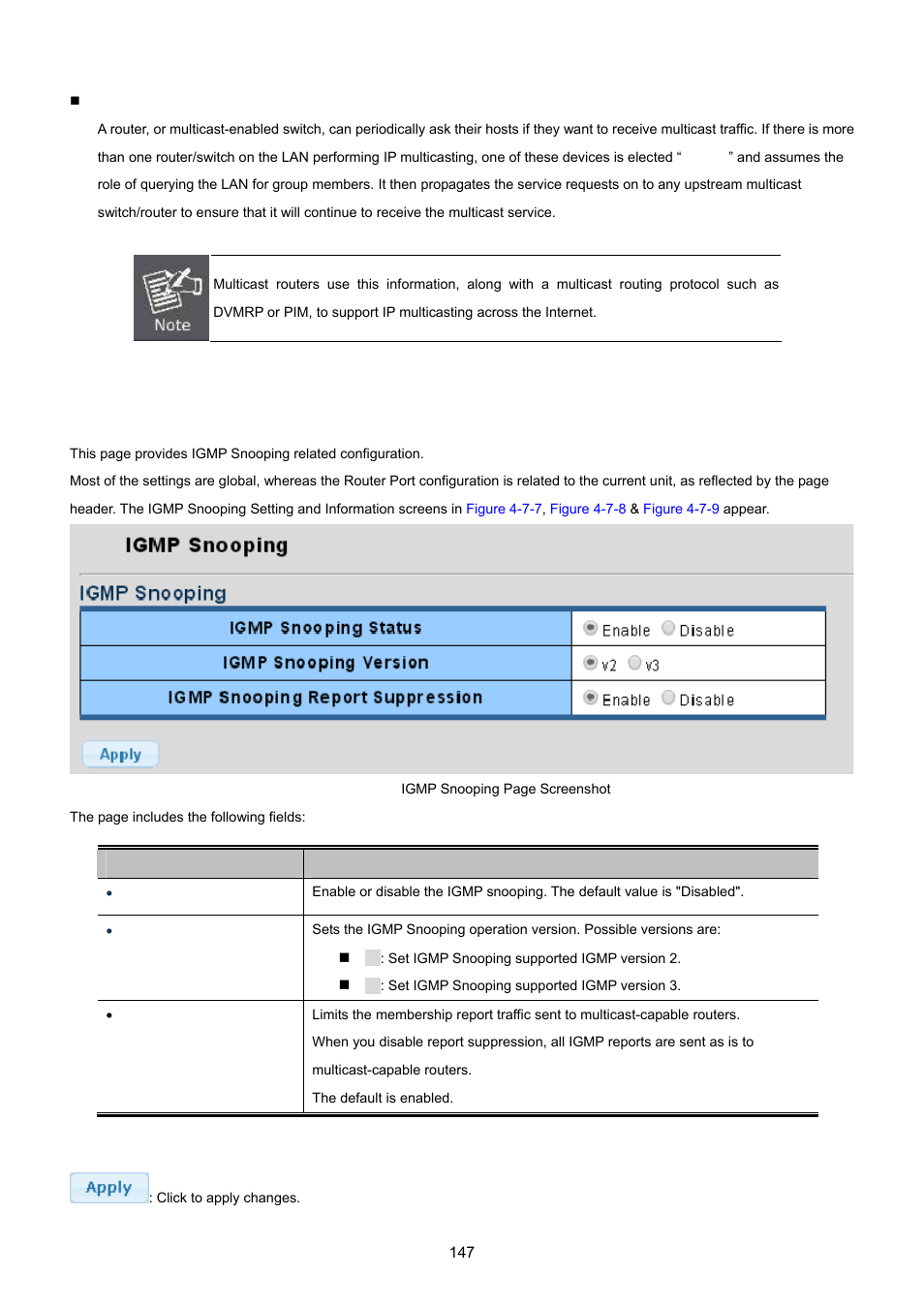 1 igmp setting | PLANET GS-4210-24P2S User Manual | Page 147 / 346