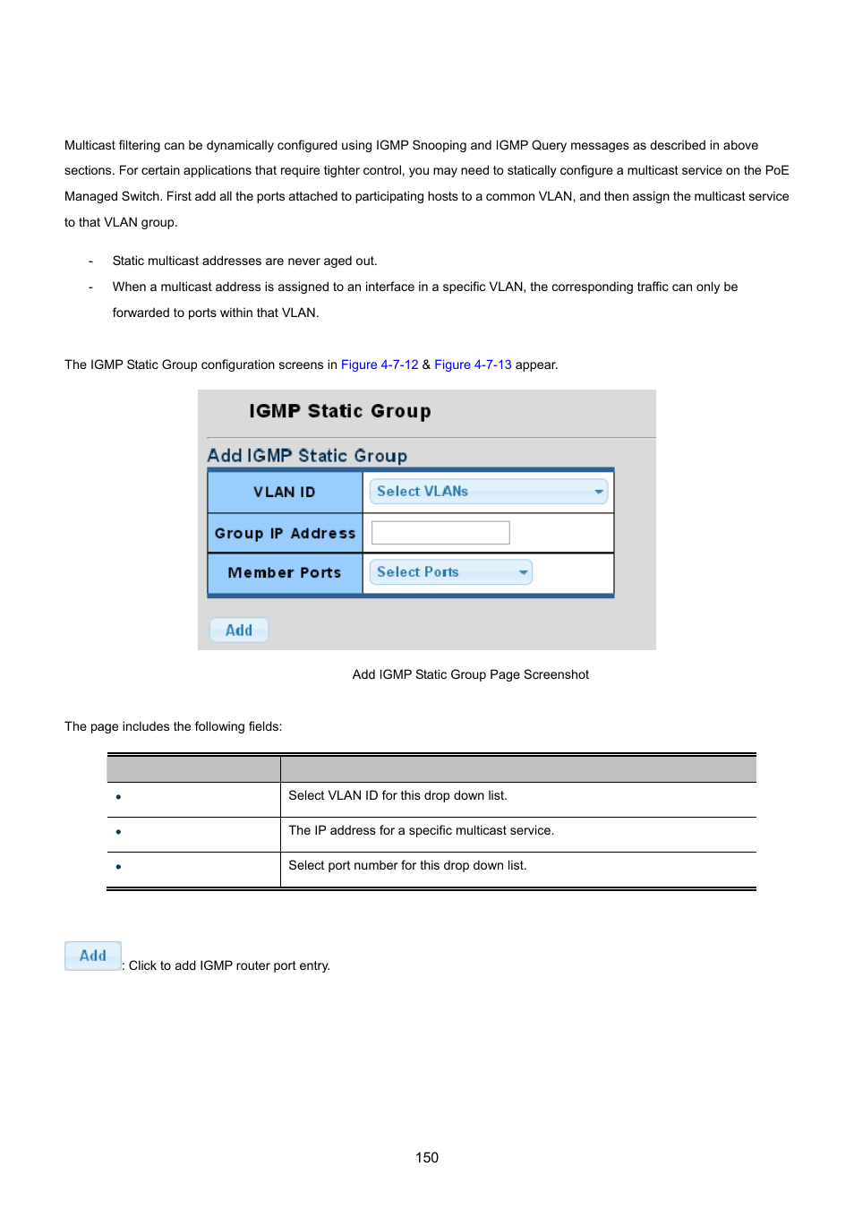 3 igmp static group | PLANET GS-4210-24P2S User Manual | Page 150 / 346