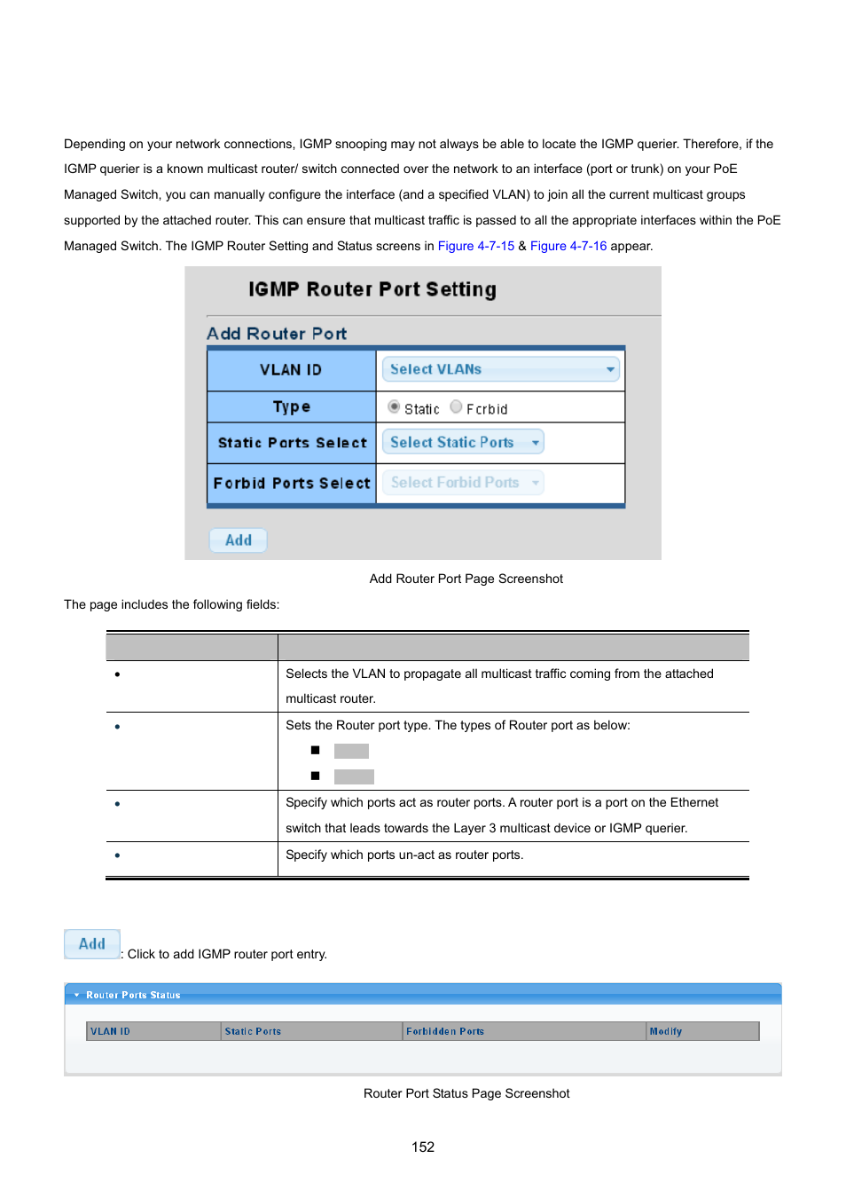 5 igmp router setting | PLANET GS-4210-24P2S User Manual | Page 152 / 346