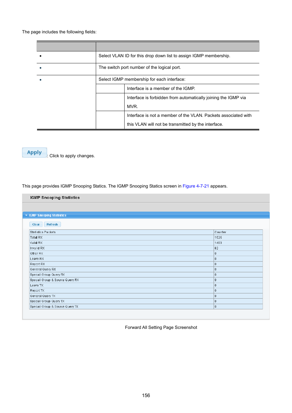 3 igmp snooping statics | PLANET GS-4210-24P2S User Manual | Page 156 / 346