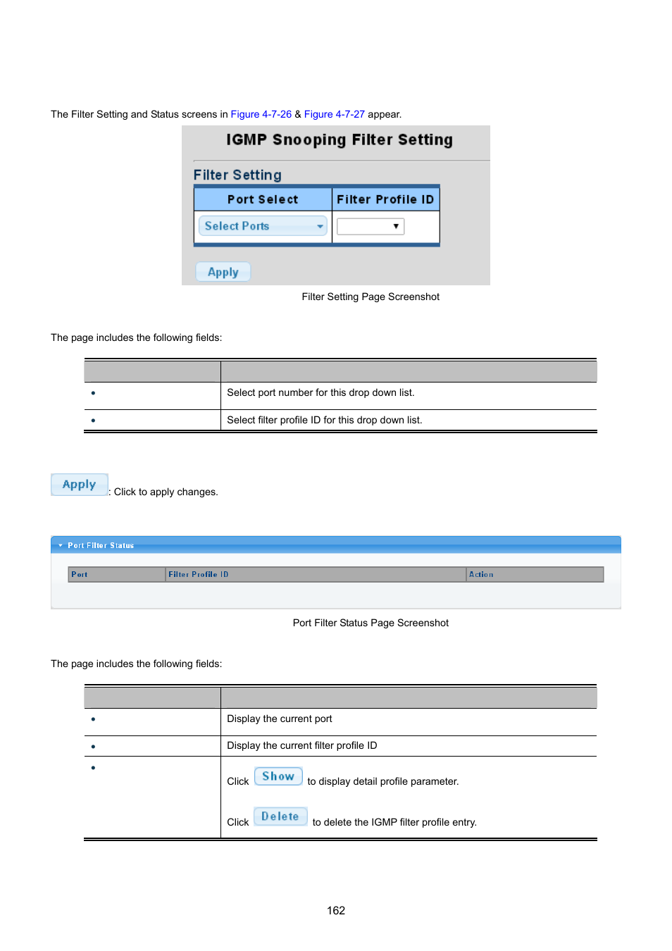 2 igmp filter setting | PLANET GS-4210-24P2S User Manual | Page 162 / 346