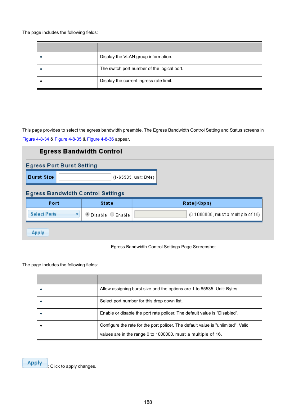 3 egress bandwidth control | PLANET GS-4210-24P2S User Manual | Page 188 / 346