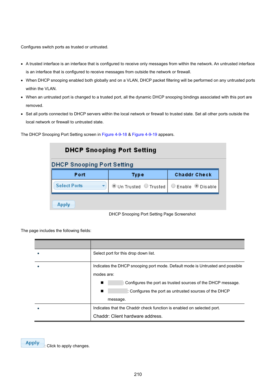 4 port setting | PLANET GS-4210-24P2S User Manual | Page 210 / 346