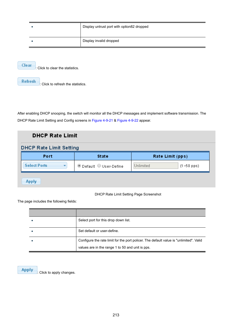 6 rate limit | PLANET GS-4210-24P2S User Manual | Page 213 / 346