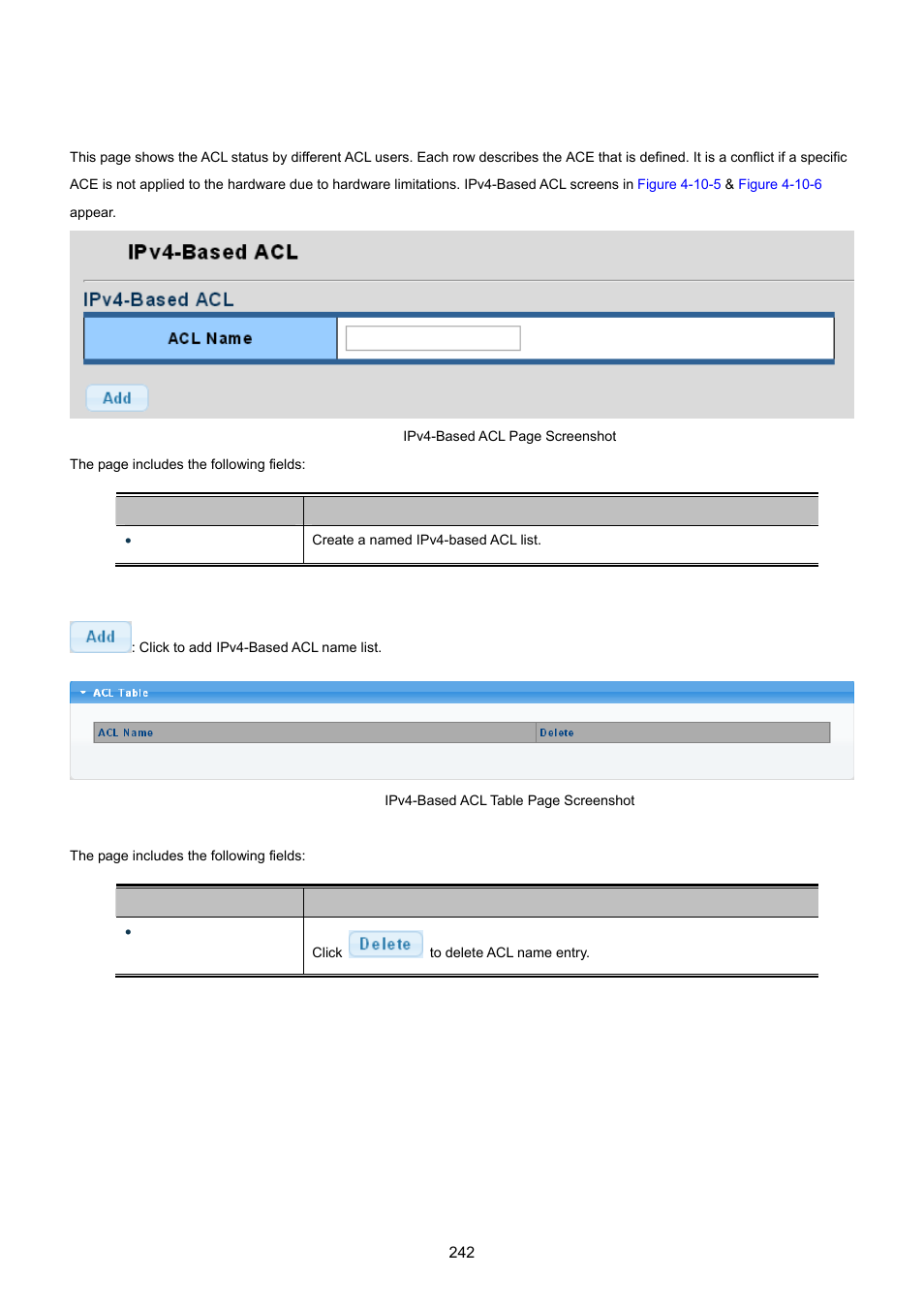 3 ipv4-based acl | PLANET GS-4210-24P2S User Manual | Page 242 / 346