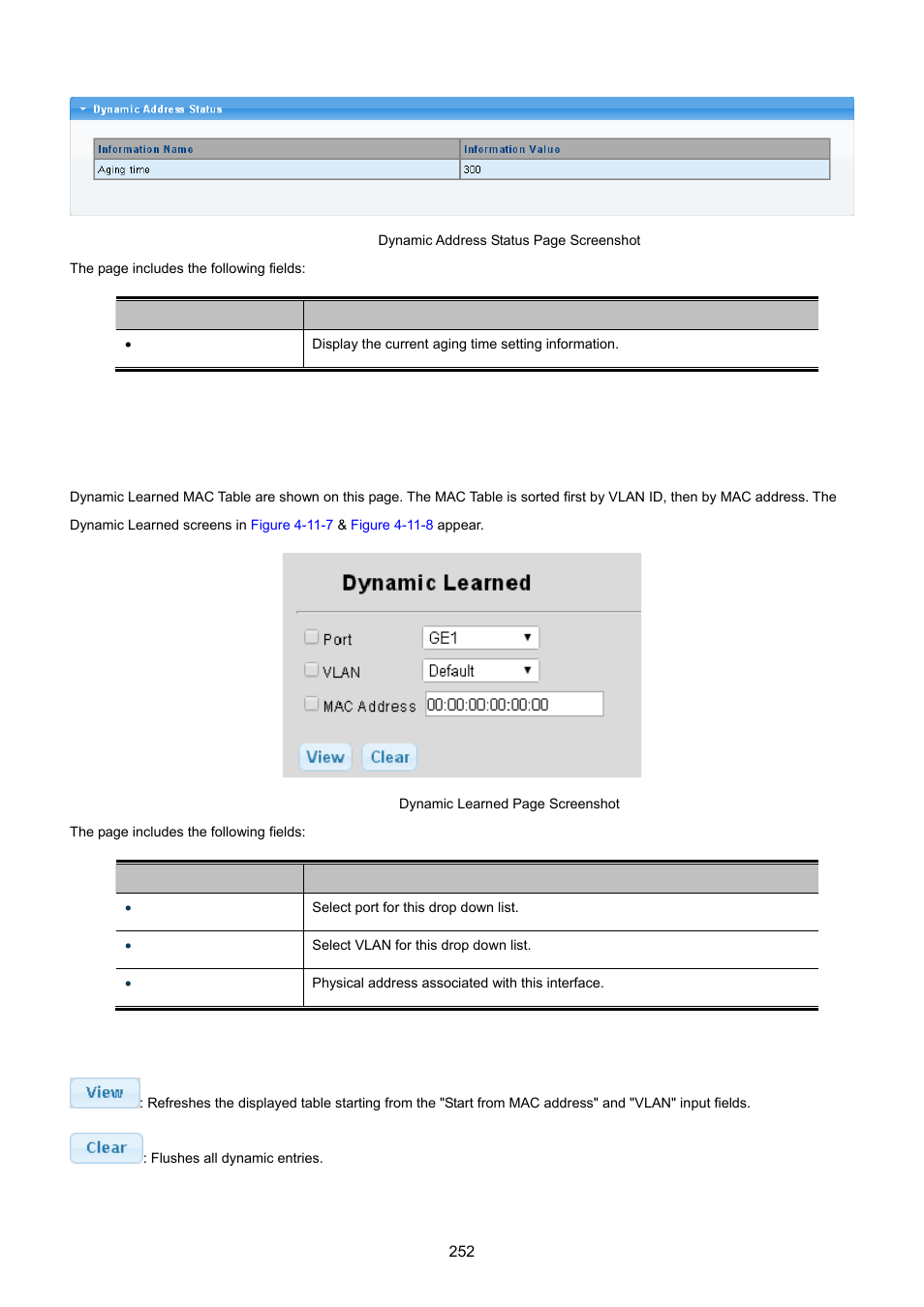 4 dynamic learned | PLANET GS-4210-24P2S User Manual | Page 252 / 346