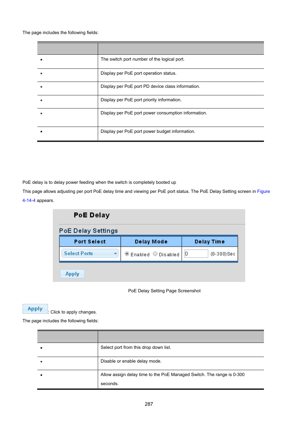 3 poe delay setting | PLANET GS-4210-24P2S User Manual | Page 287 / 346