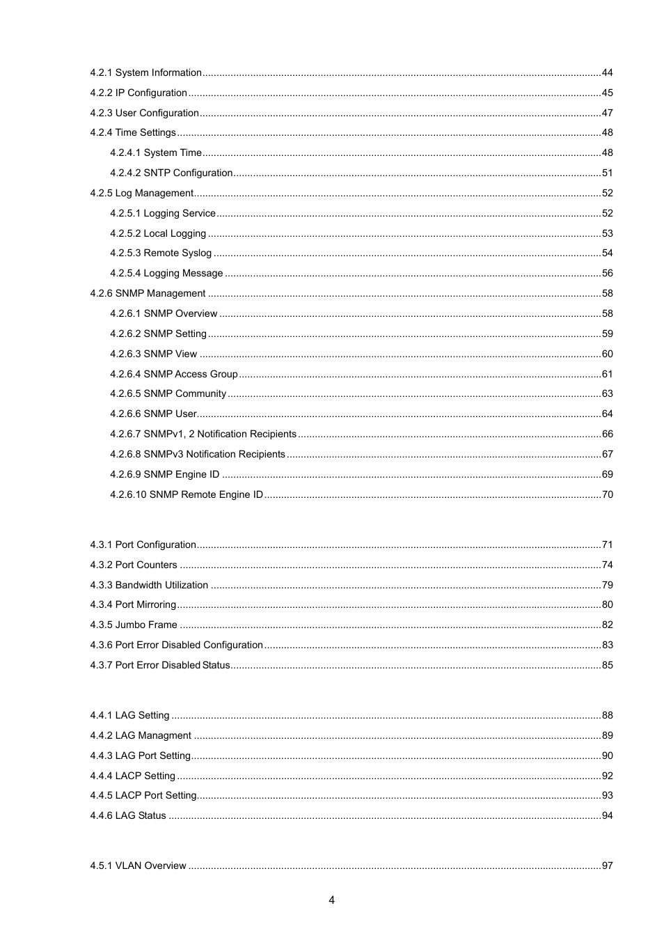 PLANET GS-4210-24P2S User Manual | Page 4 / 346