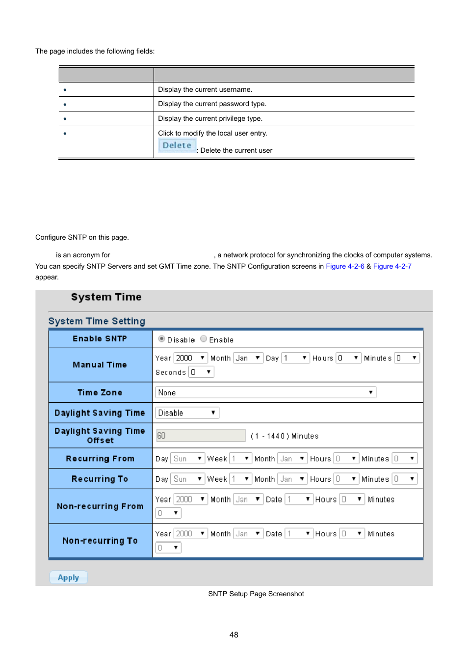 4 time settings, 1 system time | PLANET GS-4210-24P2S User Manual | Page 48 / 346