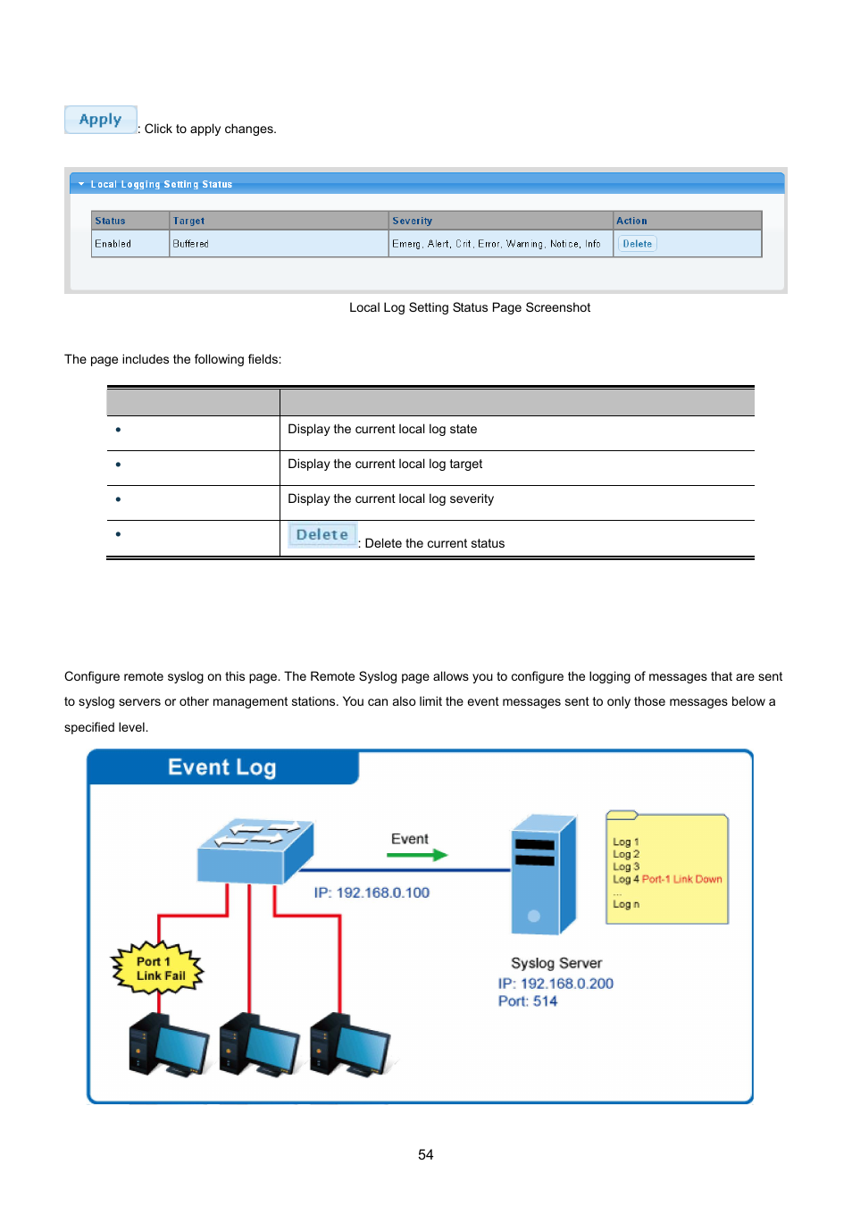 3 remote syslog | PLANET GS-4210-24P2S User Manual | Page 54 / 346