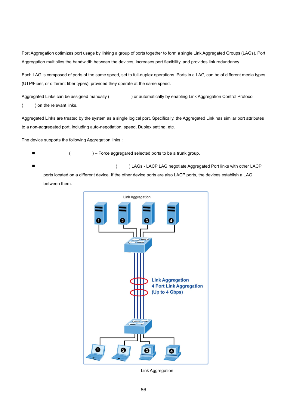 4 link aggregation | PLANET GS-4210-24P2S User Manual | Page 86 / 346