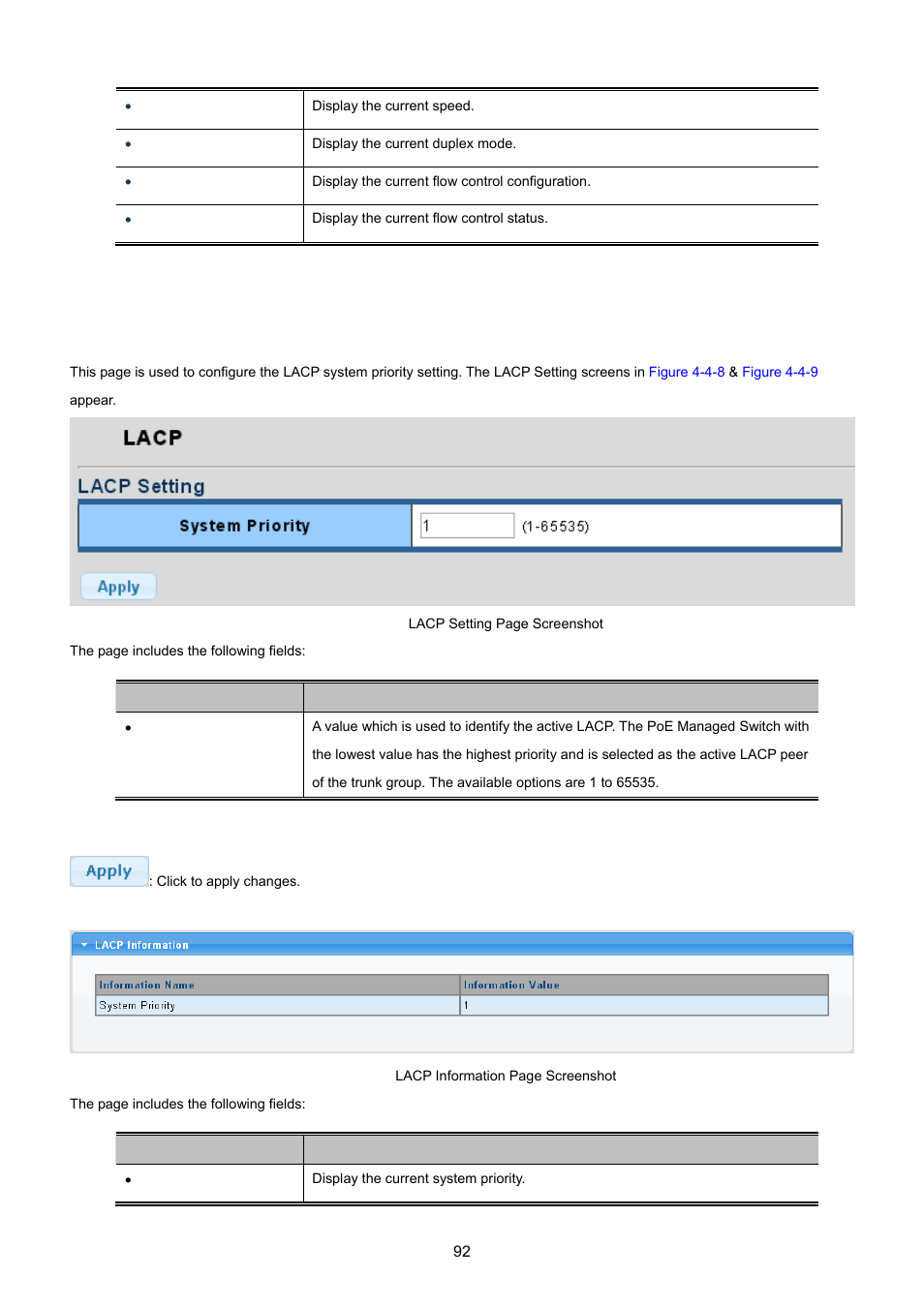 4 lacp setting | PLANET GS-4210-24P2S User Manual | Page 92 / 346