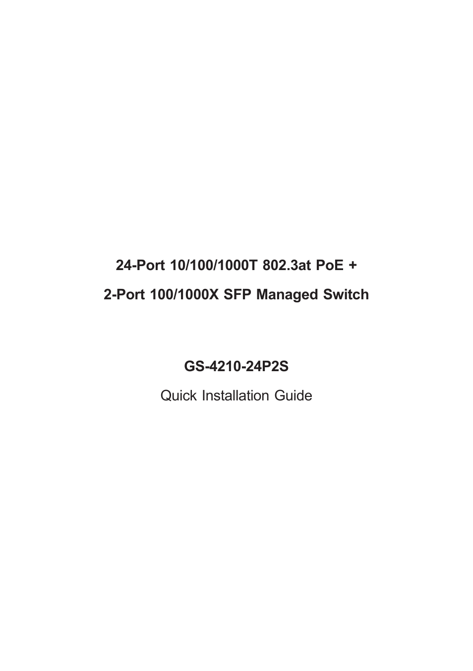 PLANET GS-4210-24P2S User Manual | 16 pages