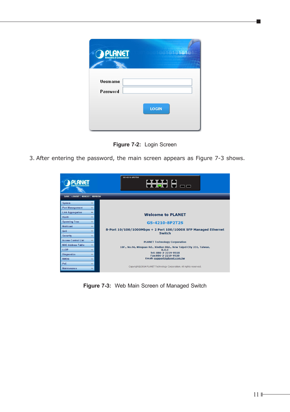 PLANET GS-4210-24P4C User Manual | Page 11 / 16