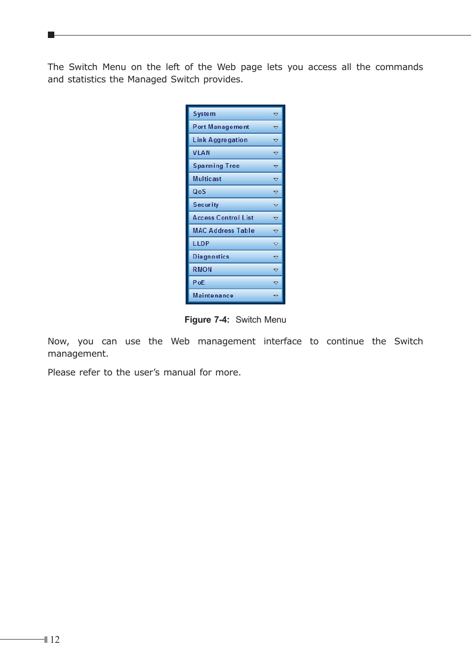 PLANET GS-4210-24P4C User Manual | Page 12 / 16