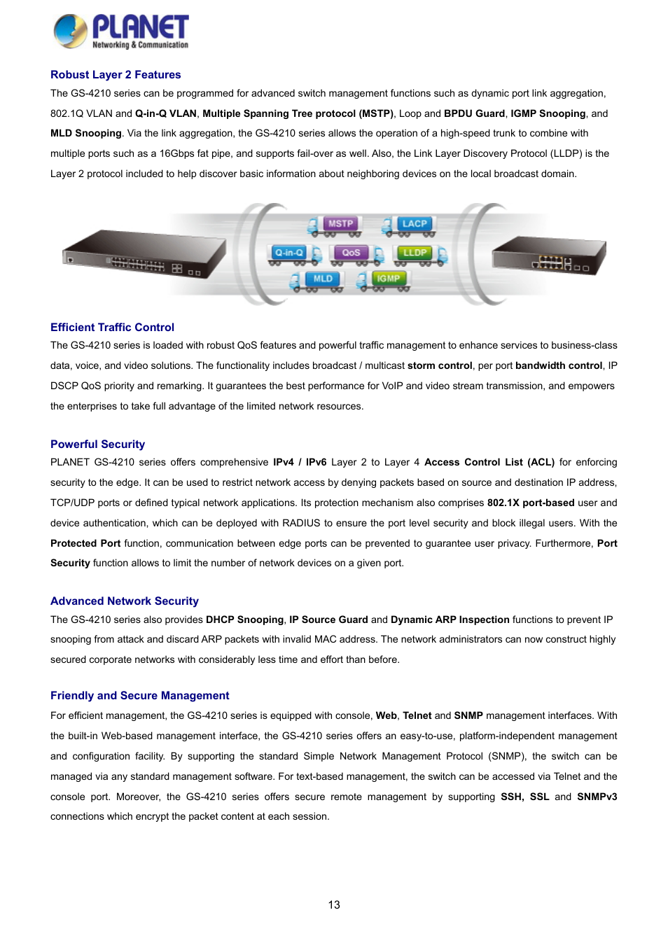 PLANET GS-4210-8P2S User Manual | Page 13 / 353