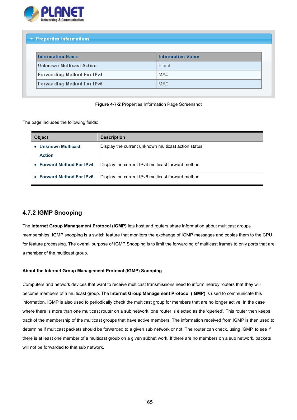 2 igmp snooping | PLANET GS-4210-8P2S User Manual | Page 165 / 353