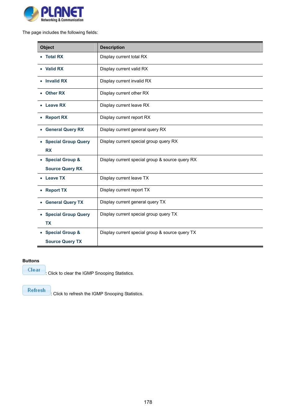 PLANET GS-4210-8P2S User Manual | Page 178 / 353