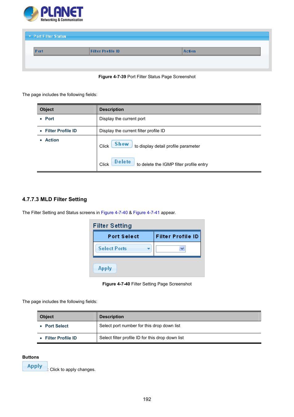 3 mld filter setting | PLANET GS-4210-8P2S User Manual | Page 192 / 353