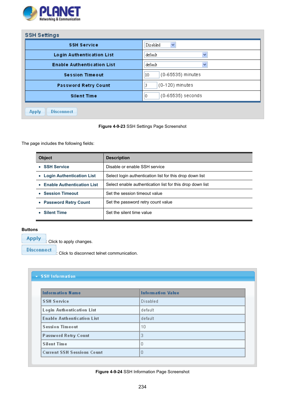 PLANET GS-4210-8P2S User Manual | Page 234 / 353