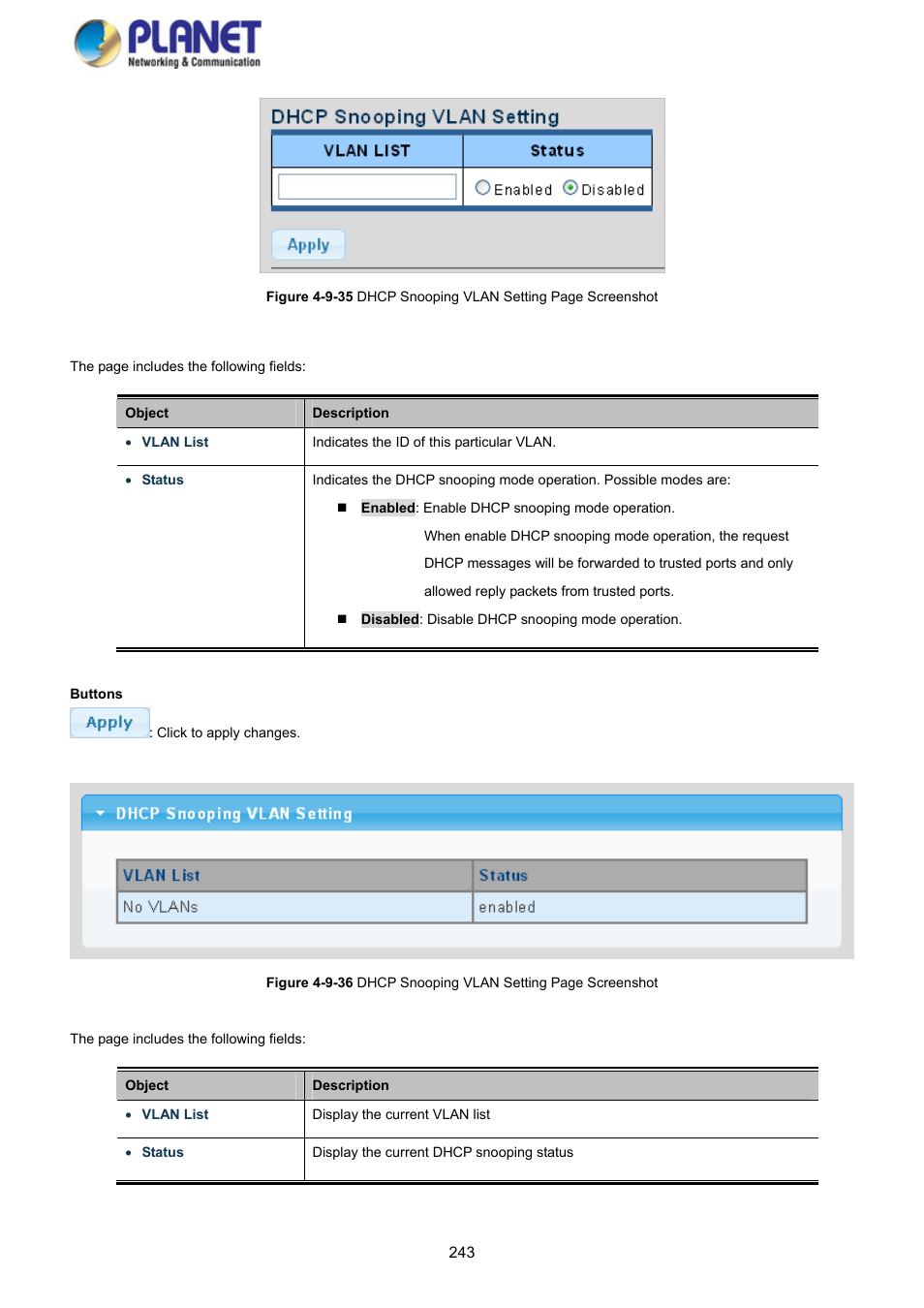 PLANET GS-4210-8P2S User Manual | Page 243 / 353