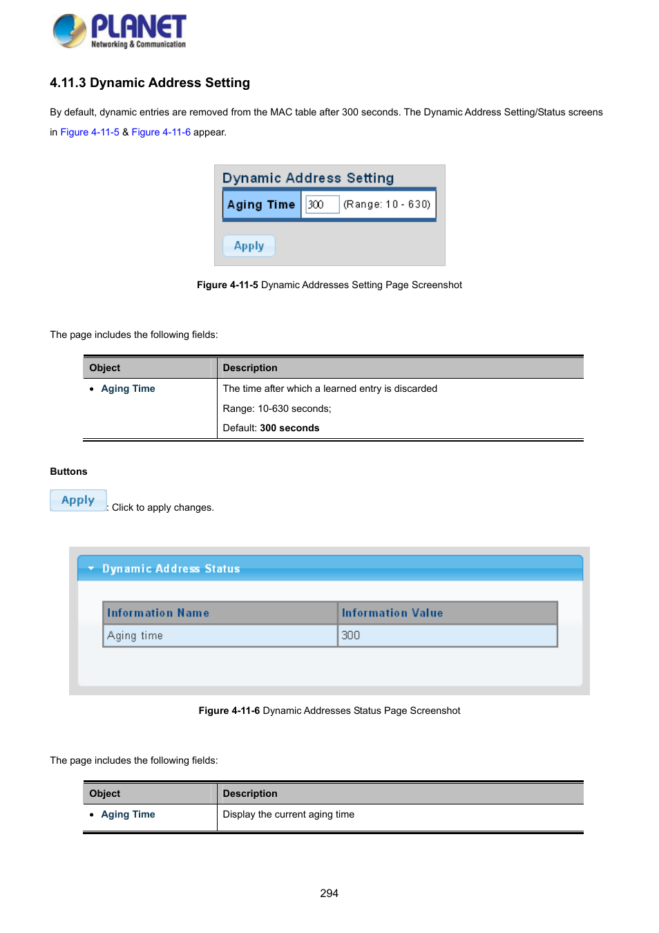 3 dynamic address setting | PLANET GS-4210-8P2S User Manual | Page 294 / 353
