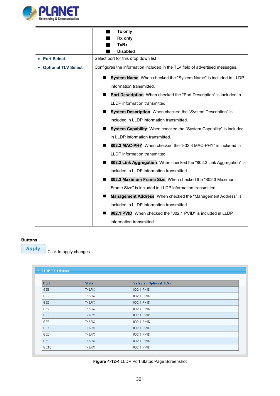 PLANET GS-4210-8P2S User Manual | Page 301 / 353