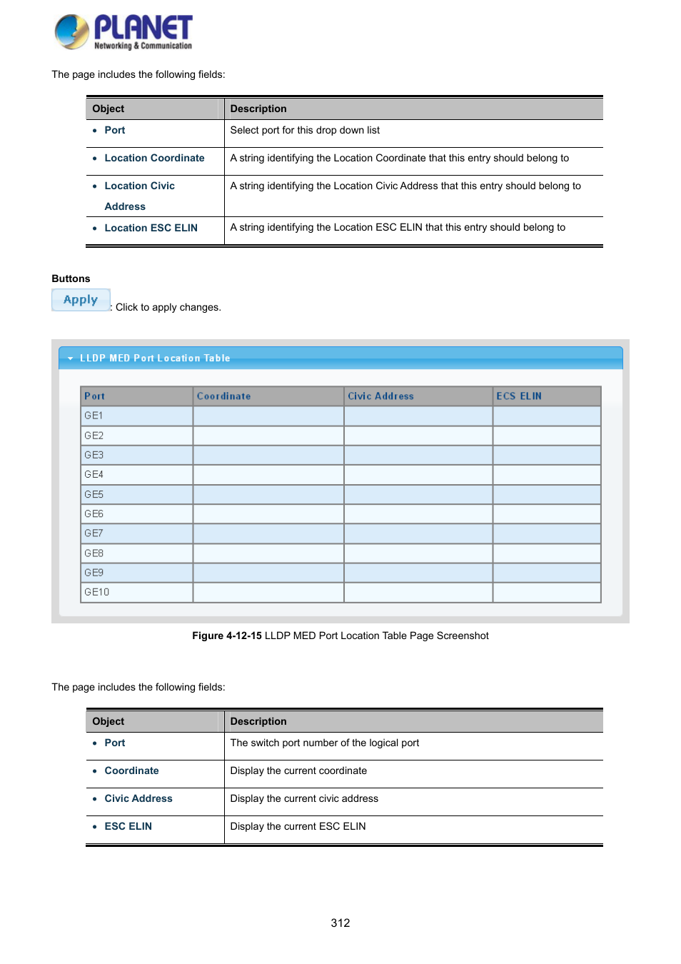 PLANET GS-4210-8P2S User Manual | Page 312 / 353