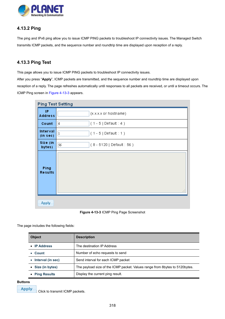2 ping, 3 ping test | PLANET GS-4210-8P2S User Manual | Page 318 / 353
