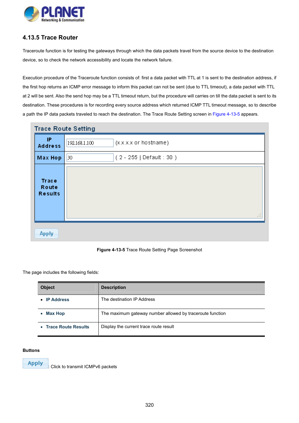5 trace router | PLANET GS-4210-8P2S User Manual | Page 320 / 353