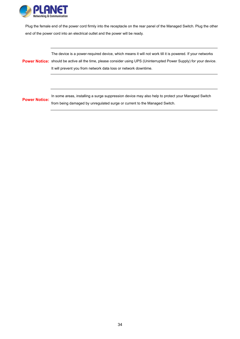 PLANET GS-4210-8P2S User Manual | Page 34 / 353