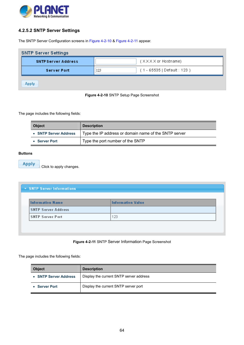 2 sntp server settings | PLANET GS-4210-8P2S User Manual | Page 64 / 353