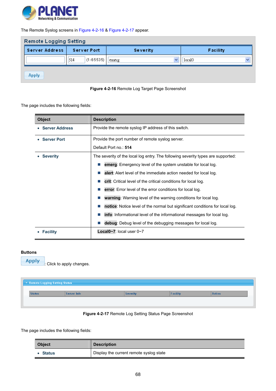 PLANET GS-4210-8P2S User Manual | Page 68 / 353