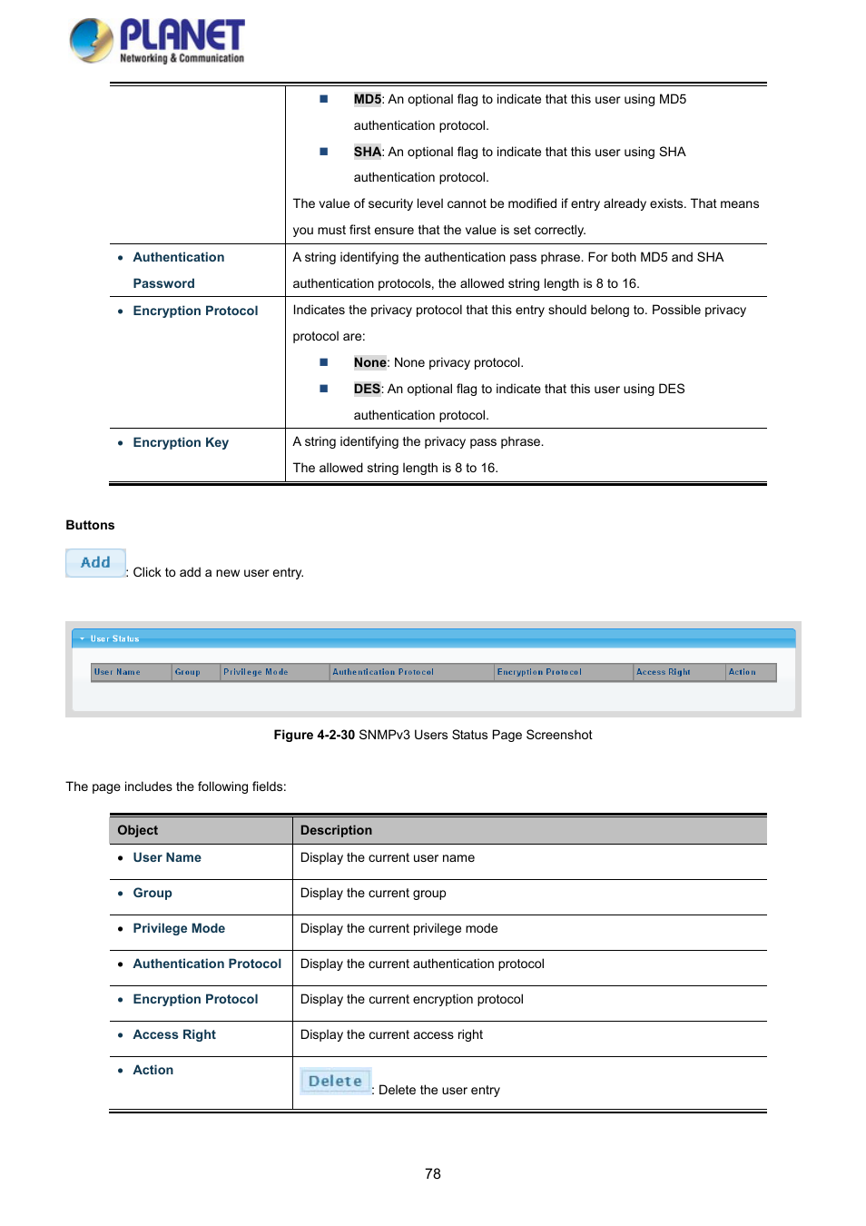 PLANET GS-4210-8P2S User Manual | Page 78 / 353