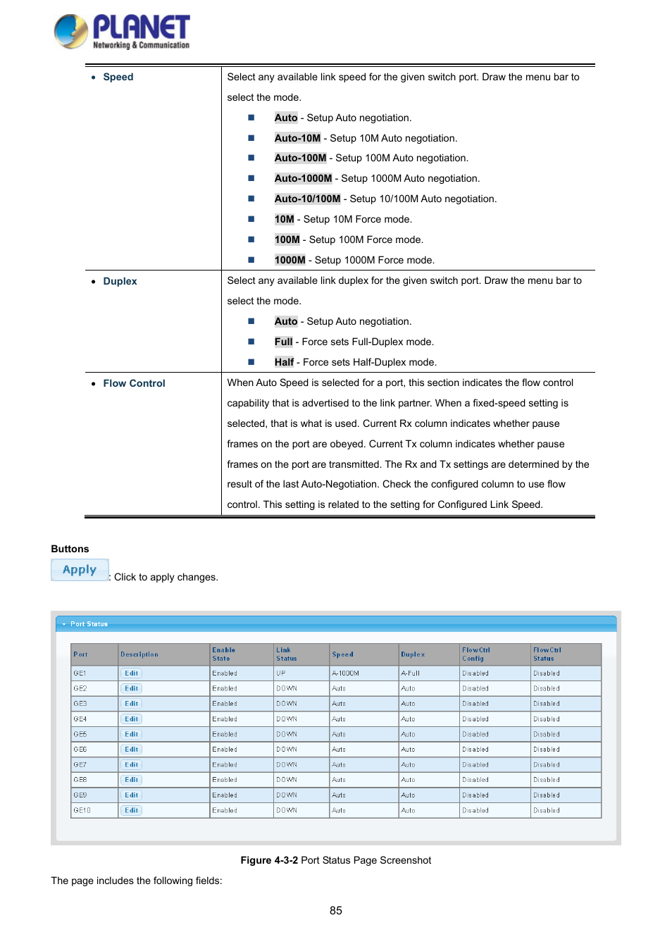 PLANET GS-4210-8P2S User Manual | Page 85 / 353