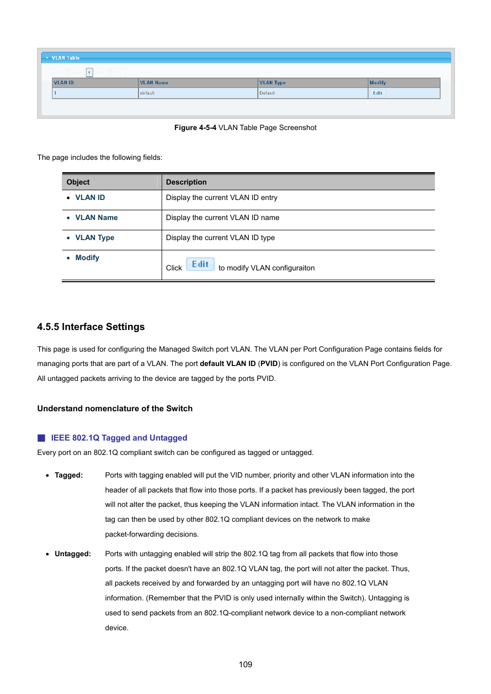5 interface settings | PLANET GS-4210-8P2T2S User Manual | Page 109 / 331