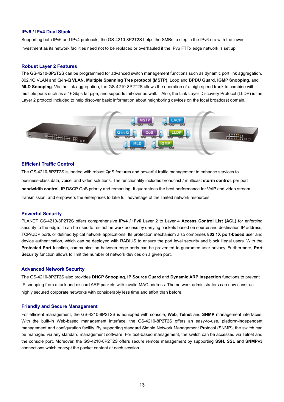 PLANET GS-4210-8P2T2S User Manual | Page 13 / 331