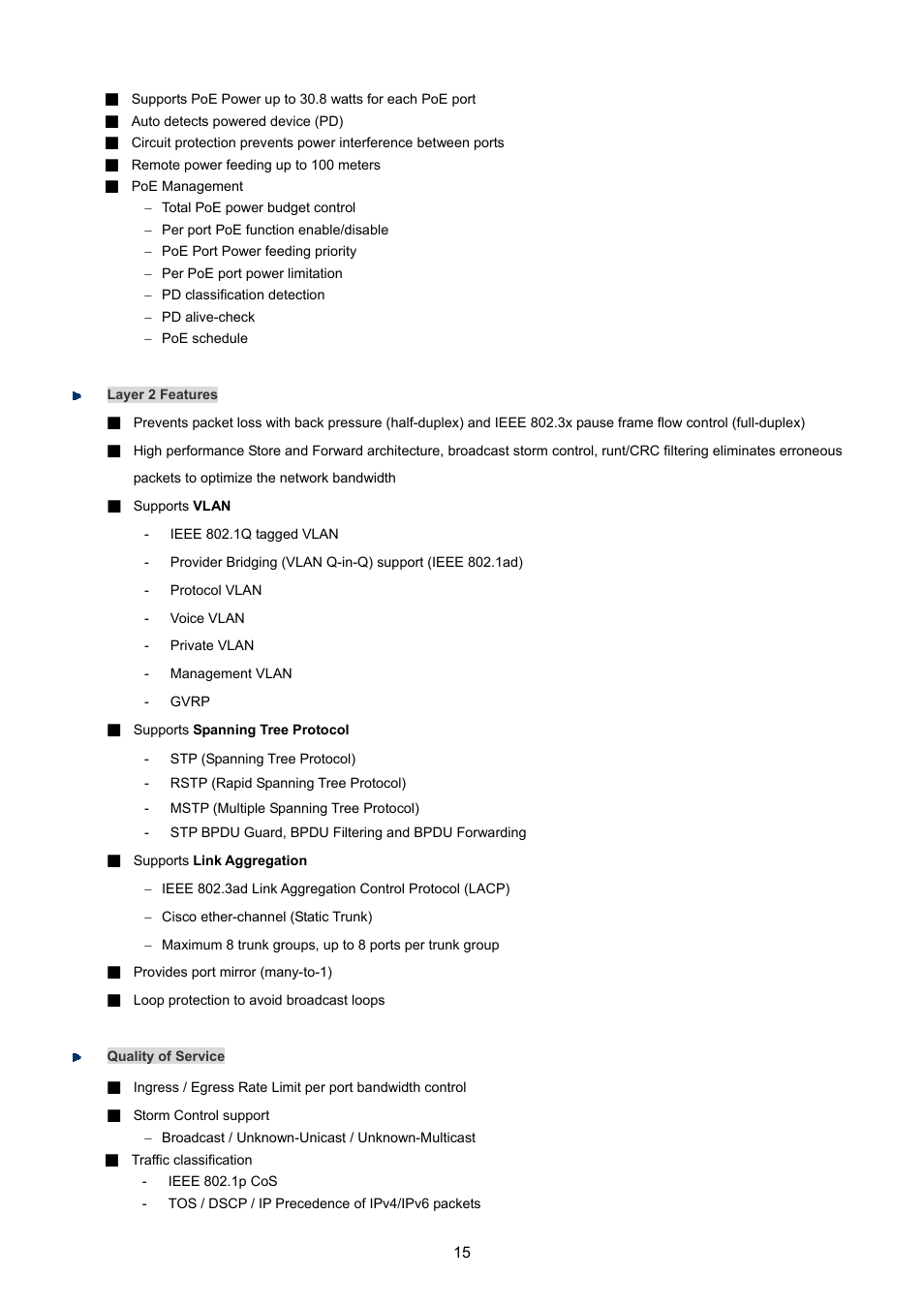 PLANET GS-4210-8P2T2S User Manual | Page 15 / 331